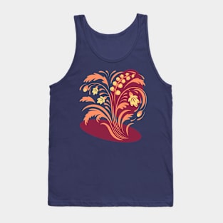 Folk floral print . Abstract flowers art , poster. Tank Top